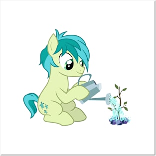 Sandbar watering his sapling Posters and Art